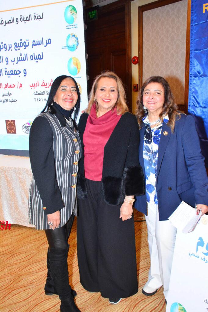 مراسم توقيع عدد من بروتوكولات التعاون المشترك بين الاتحاد النوعي للأندية الروتارية ورئيس الشركة القابضة لمياه الشرب وجمعيه الاورمان 54 11 2 2