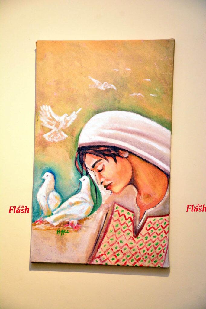 افتتاح معرض (حارسة البقاء) للفنان الفلسطيني محمد حمزه الفرا 26 6 4 1