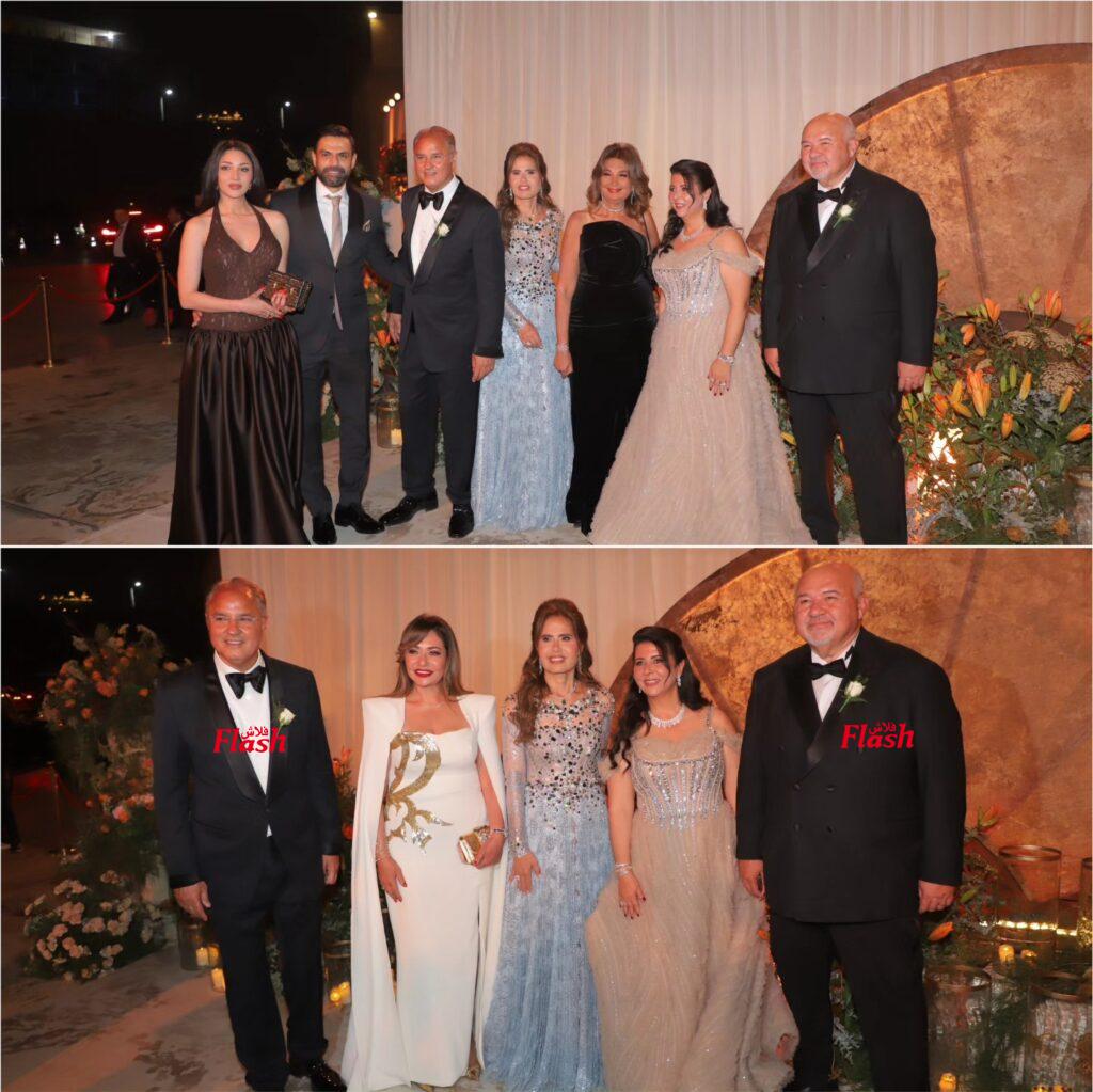 رئيس الوزراء ونجوم الفن والمجتمع في حفل زفاف عهد السعدي وكريم مَميش 32 8 2 3
